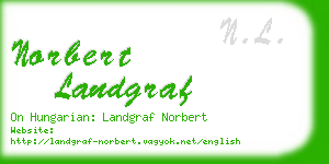 norbert landgraf business card